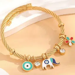 ATRAER Unisex Stainless Steel Charm Bracelet image 2