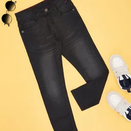Pantaloons Junior Cotton Mild Washed Jeans - Charcoal-image-26