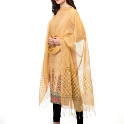 A R SILK DUPATTA HUB Woven Design Dupatta image 3