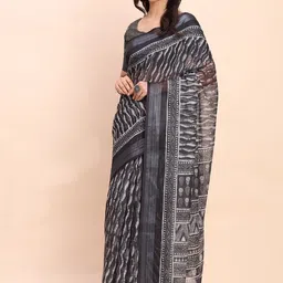 all about you Leheriya Printed Woven Design Saree With Unstiched Blouse Piece image 3