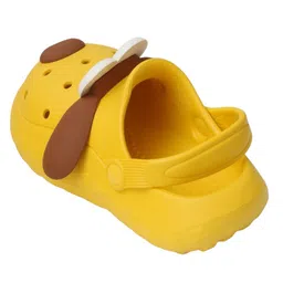 Yellow Bee Puppy Applique Detailed Anti Slip Clogs - Yellow image 5
