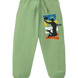 KAVEE Pure Cotton Knit Pack Of 3 Astronaut & Animals Printed Bio Washed Lounge Pants - Olive Green Red & Black image 5