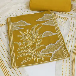 KAMI KUBI Embroidered Pure Cotton Unstitched Dress Material-image-83