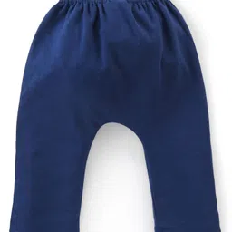 Babyhug Cotton Full Length Diaper Pants Stripes & Alligator Print Pack of 3- Blue Green & White image 5