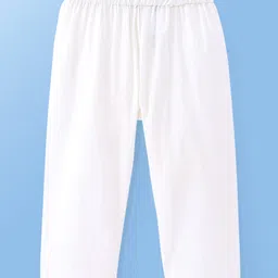 Babyoye Cotton Full Sleeves Embroidered Kurta with Swiss Dot & Pyjama Set - Green & White image 5