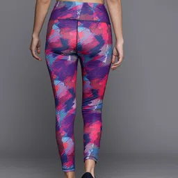 HRX by Hrithik Roshan Printed Running Tights with Reflective Detail image 4