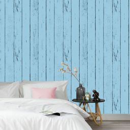Jaamso Royals Blue Vintage Wood  Self Adhesive Wallpaper-picture-39