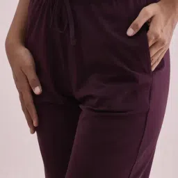 Go Colors! Purple Cotton Mid Rise Joggers image 5