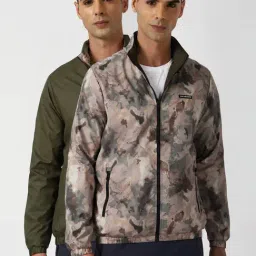 Van Heusen Flex Green Regular Fit Printed Reversible Jacket-picture-39