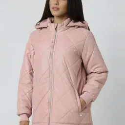Van Heusen Women Pink Textured Casual Jacket image 3