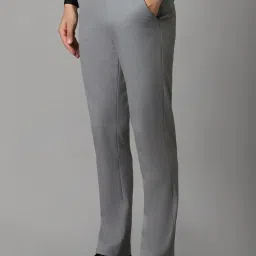 Louis Philippe Grey Slim Fit Trousers image 3