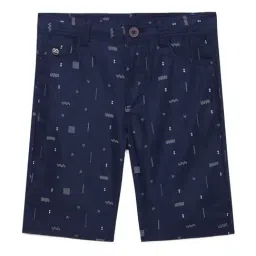 Under Fourteen Only Kids Navy Printed Shorts-image-33