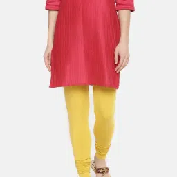 Dollar Missy Yellow Cotton Leggings-picture-11