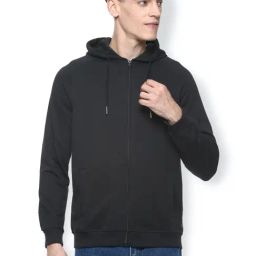 Van Heusen Grey Regular Fit Self Pattern Hooded Sweartshirt-picture-22