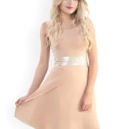 Belle Fille Beige Embellished Dress-picture-16