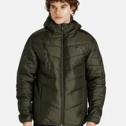 Puma Dark Green Full Sleeves Hooded Jacket-picture-46