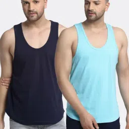 Friskers Multi Cotton Slim Fit Vest - Pack of 2-picture-19