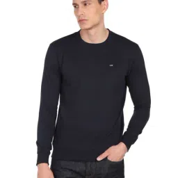 Arrow Sport Navy Cotton Regular Fit SweatShirt-picture-43