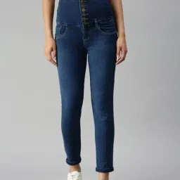 SHOWOFF Clean Look Blue Slim Fit Denim Jeans-image-36