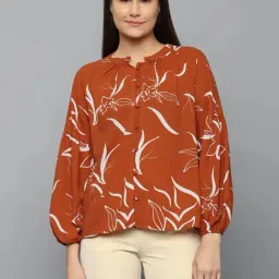 Allen Solly Dark Brown Printed Shirt-image-37