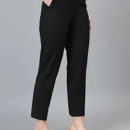Cantabil Black Regular fit Solid Formal Trousers image 3