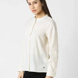 Van Heusen Beige Cotton Regular Fit Shirt image 3
