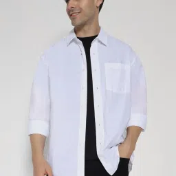 American Eagle White Loose Fit Shirt image 3