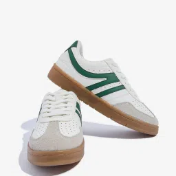 LUNA BLU by Westside Green Perforated Lace-Up Sneakers image 3