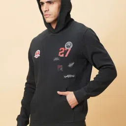 Being Human Dark Grey Regular Fit Hooded Sweatshirt image 4