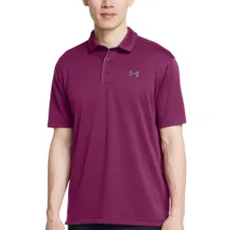 Under Armour Purple Regular Fit Logo Printed Sports Polo-image-39