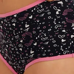 Clovia Dark Blue Printed Hipster Panty image 5