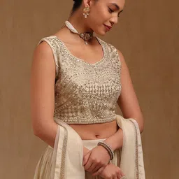 Soch Women Brocade Embroidered Ready to Wear Lehenga & Blouse With Dupatta image 5