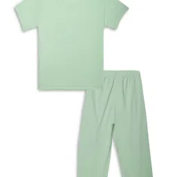 Vimal Jonney Kids Mint Green & Rust Printed T-Shirt Set image 3
