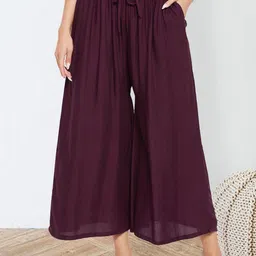 all about you Women Comfort Loose Fit Wide Leg Trousers-image-72
