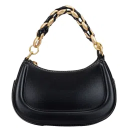 Kazo Black Solid Hobo Handbag image 3