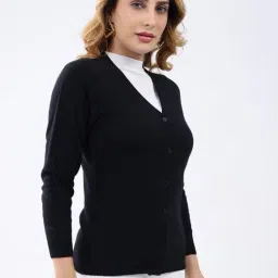 Monte Carlo Black Solid Cardigan image 3