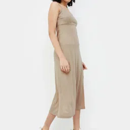 Ginger by Lifestyle Beige Regular Fit Midi Dress image 3