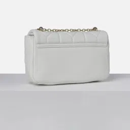 Van Heusen White Quilted Sling Handbag image 3