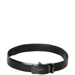 Van Heusen Black Leather Waist Belt For Men-picture-37