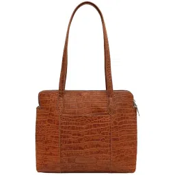 Hidesign EOSS SS 24 Tan Textured Large Shoulder Handbag image 3