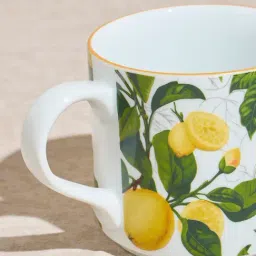 Westside Home Yellow Lemon Printed Straight Mug image 3