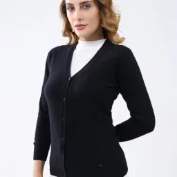 Monte Carlo Black Solid Cardigan image 4