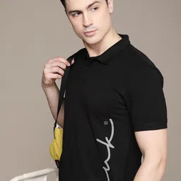 FCUK Brand Logo Printed Polo Collar Pure Cotton T-shirt-image-30