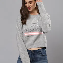 Campus Sutra Women Pullover Sweatshirt-image-9