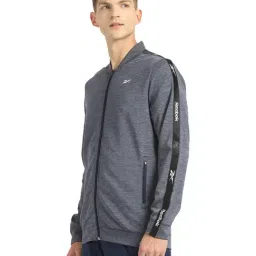 Reebok Blue Full Sleeves Mandarin Collar Jacket image 3