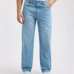 Pepe Jeans Light Blue Cotton Relaxed Fit Jeans-image-7