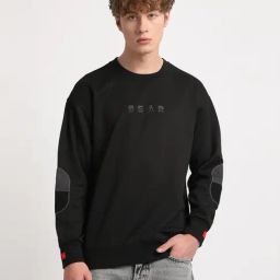 The Bear House Black Regular Fit Logo Printed Sweatshirt-picture-22