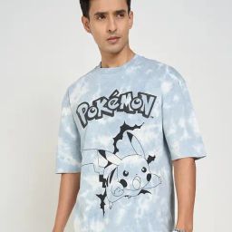 Sf Jeans By Pantaloons Blue & White Cotton Relaxed Fit Printed T-Shirt-picture-23