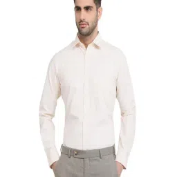 Park Avenue Brown Slim Fit Self Design Formal Shirt-picture-19