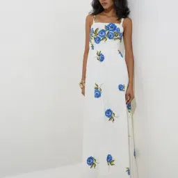 LOV by Westside White Foliage Design A-Line Dress-picture-30